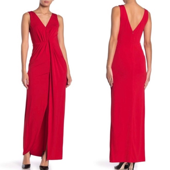 ASTR THE LABEL Formal Red Dress / Gown; Twist Front V-neck Size S - Picture 15 of 15